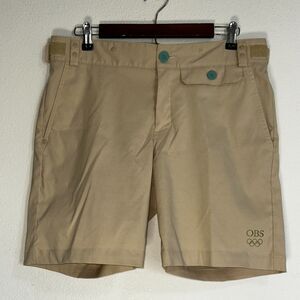 Helly Hansen OBS Shorts Mens Beige Lightweight Tokyo 2020 Olympics Medium 33"